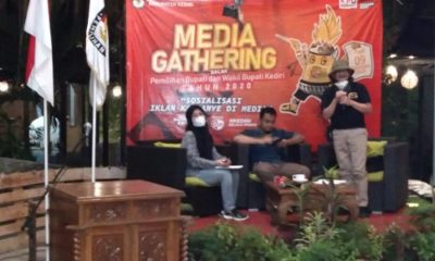 KPU Kabupaten Kediri menggelar acara Media Gathering Dalam Pemilihan Bupati dan Wakil Bupati Kediri Tahun 2020, Selasa (29/9/2020) malam.