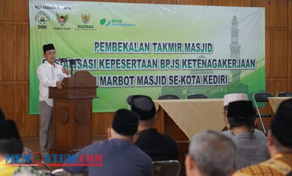 Pemkot Kediri Daftarkan 261 Marbot sebagai Peserta BPJS Ketenagakerjaan