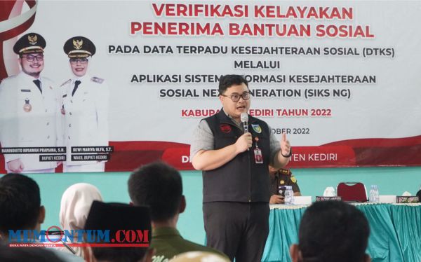 Tinjau Verifikasi dan Validasi Data Kediri, Mas Dhito Ancam Pemberian Sanksi Jika Ditemukan Bantuan Tidak Tepat Sasaran